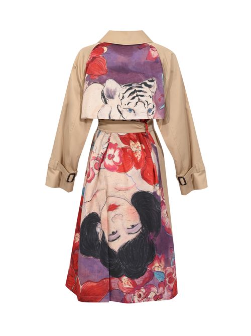 Trench WKSNINFA in gabardina antigoccia con stampa WEEKEND MAX MARA | 2615021016600001